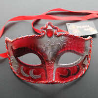 Venetian Mask, Red  Venetian  Masquerade Mask 8A1B  SKU: 6C12