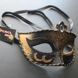Venetian Mask, Black  Venetian  Masquerade Mask 8A2A  SKU: 6C12