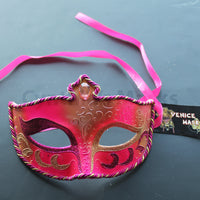 Venetian Mask, Hot Pink  Venetian  Masquerade Mask 8A9A SKU: 6C31