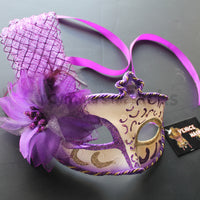 Venetian Mask, Purple  Floral Venetian  Masquerade Mask 8G7A SKU: 6C42