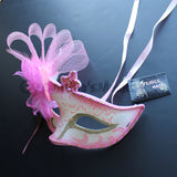 Venetian Mask, Dusty Rose  Floral Venetian  Masquerade Mask 8G8A SKU: 6C51