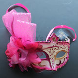 Venetian Mask, Hot Pink  Floral Venetian  Masquerade Mask 8G9A SKU: 6C51