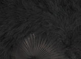 Feather Fan, Black Marabou Feather Fan 11" x 20"