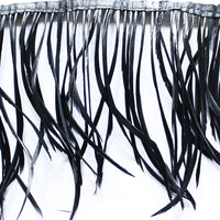 Goose Feather Trim Black Goose Biot Feather Trim Crafting Millinery Fly Tying