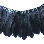 Goose Feather Trim Black Goose Nagoire and Satinettes Feather Trim 1 Yard SKU: 7I12