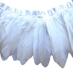 Goose Feather Trim White Goose Nagoire and Satinettes Feather Trim 1 Yard  SKU: 7I11