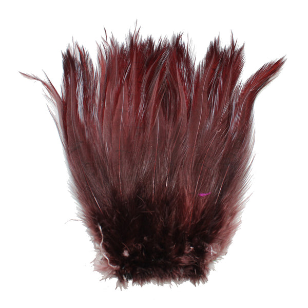 5-7" Brown Rooster Hackle Feathers for Crafting, Headpiece,  7.5 Grams