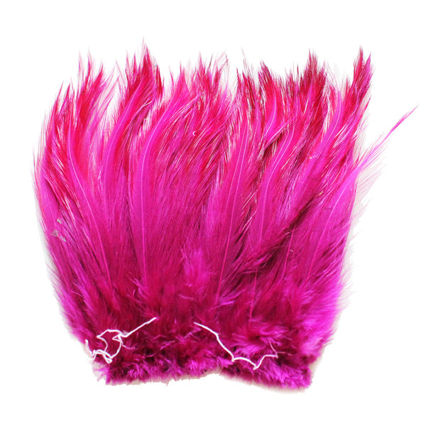 5-7" Purple Plum Rooster Hackle Feathers for Crafting, Headpiece,  7.5 Grams