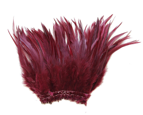 5-7" Burgundy Rooster Saddle Feathers for Crafting, Headpiece,  ~9g, 0.32Oz