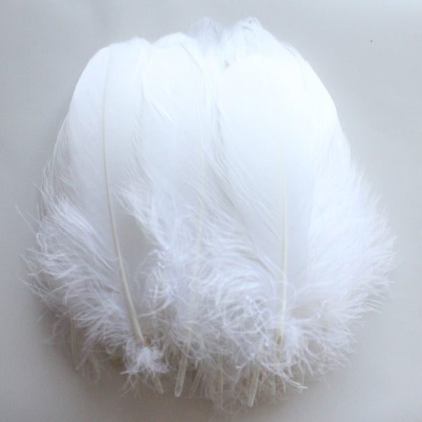 1 Yard White Goose Feather Trim